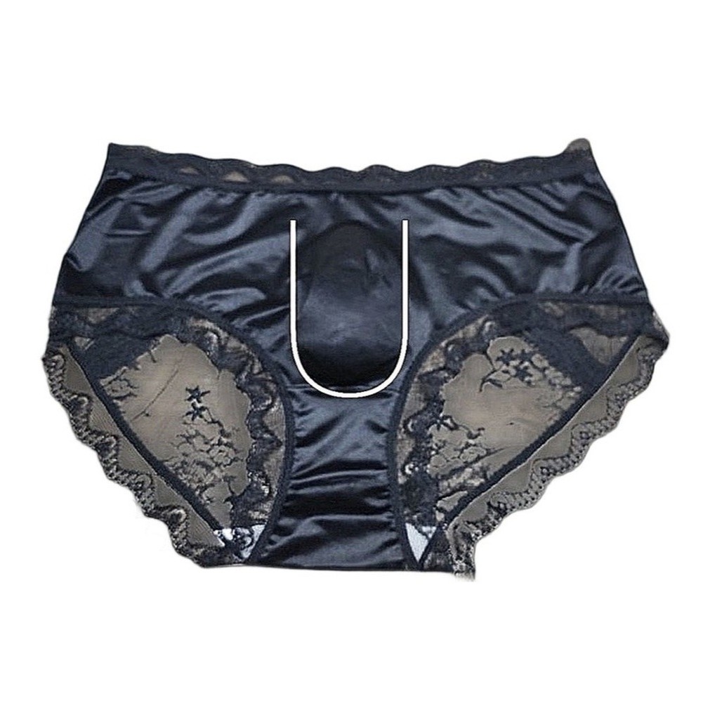 Men Satin Lace Seamless Ice Si - огляд і ціна Pouch Boxer Pouch